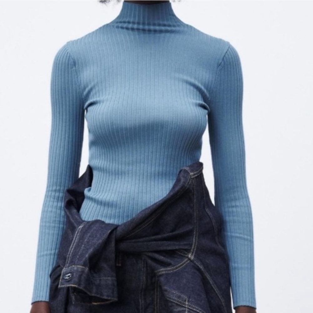 Zara Ribbed Long Sleeve-Med- NWT